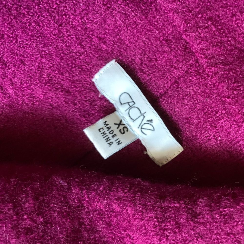 Cache fuchsia wool jacket - Picture 5 of 6